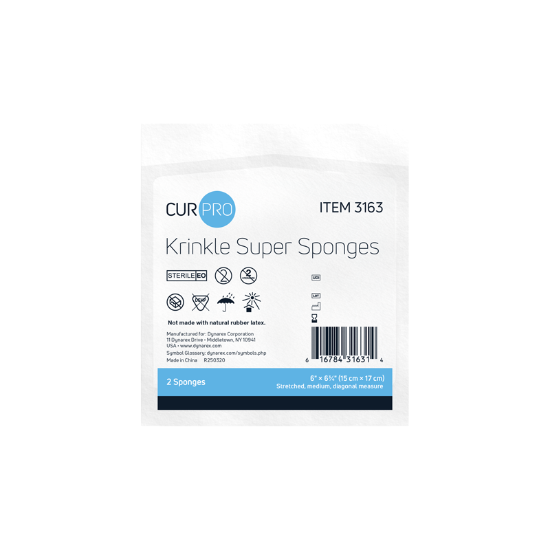 Krinkle Super Sponges, 6" x 6.75", 12/20/cs - 20 pcs per Box/20 Boxes per Case