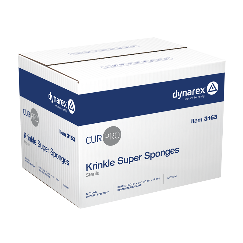 Krinkle Super Sponges, 6" x 6.75", 12/20/cs - 20 pcs per Box/20 Boxes per Case