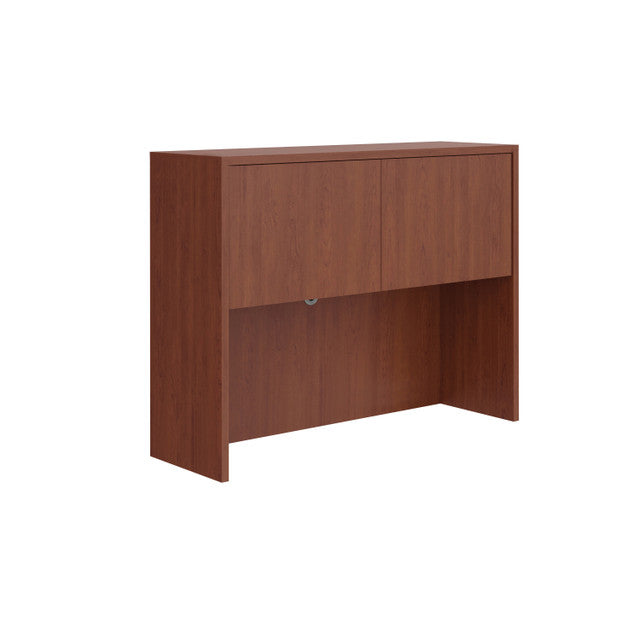 OfficeSource Laminate Lateral Files Hutch with Laminate Doors - 48"W X 36"H - Cherry