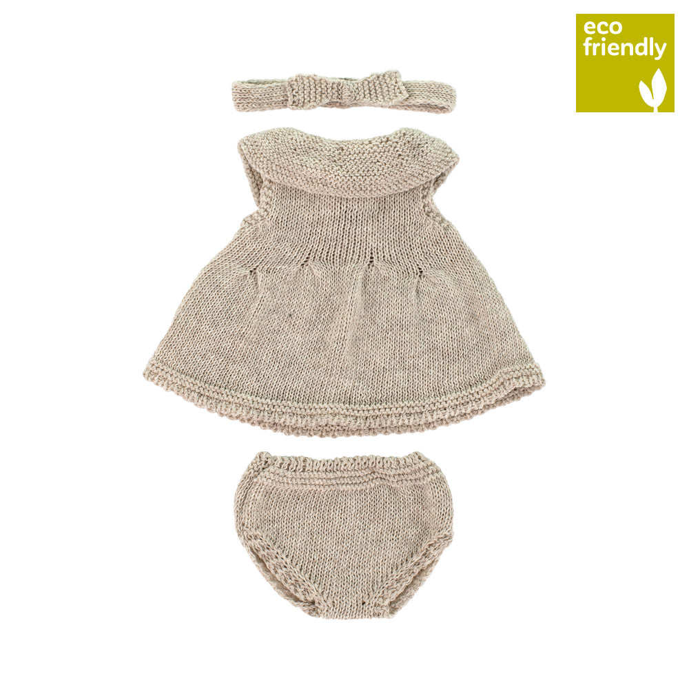 Knitted Doll Outfit 12⅝" - Dress&headband