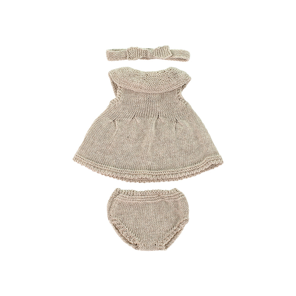 Knitted Doll Outfit 12⅝" - Dress&headband