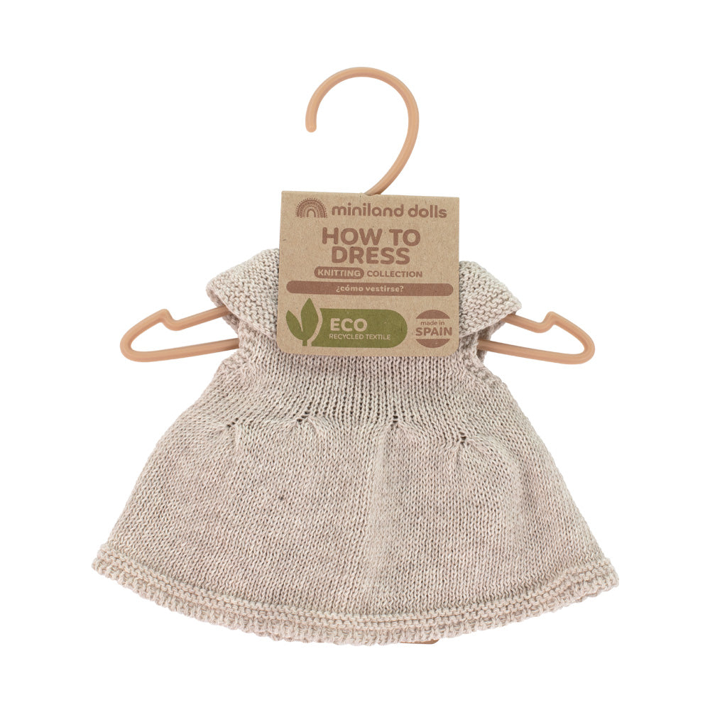 Knitted Doll Outfit 12⅝" - Dress&headband