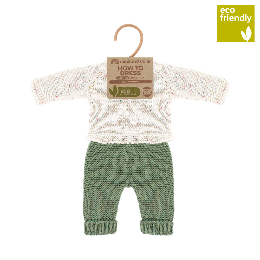 Knitted Doll Outfit 12⅝" - Sweater&Trousers
