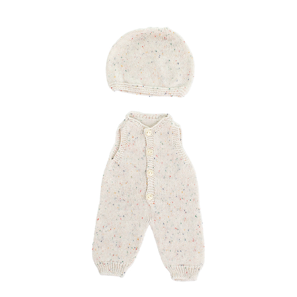 Knitted Doll Outfit 15 3/4'' – Overall & Beanie Hat