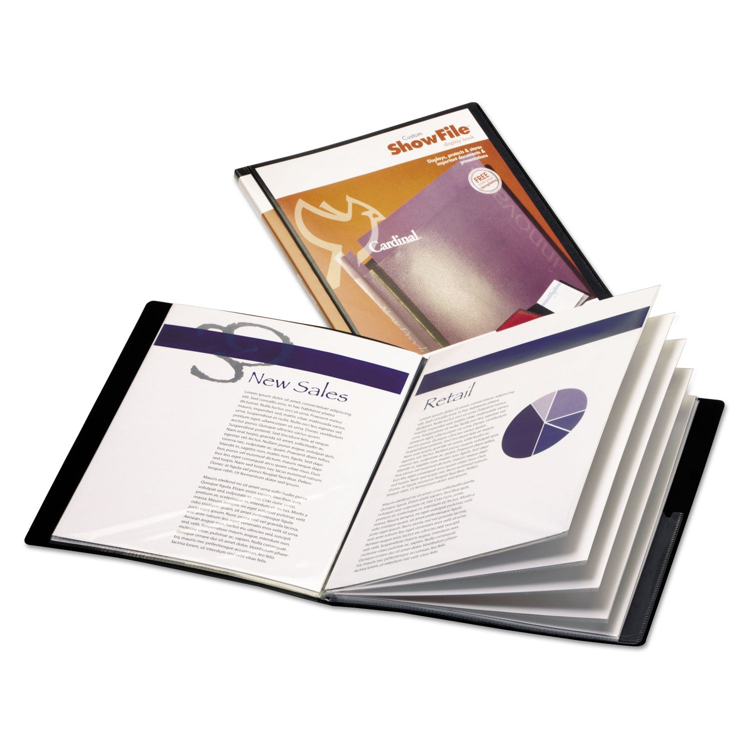 8 1/2" x 11" - 48 Sheets Capacity - 24 Internal Pocket(s) - Polypropylene, Poly - Black - Acid-free, Spine Label, Clear Overlay, PVC-free - 1 Each