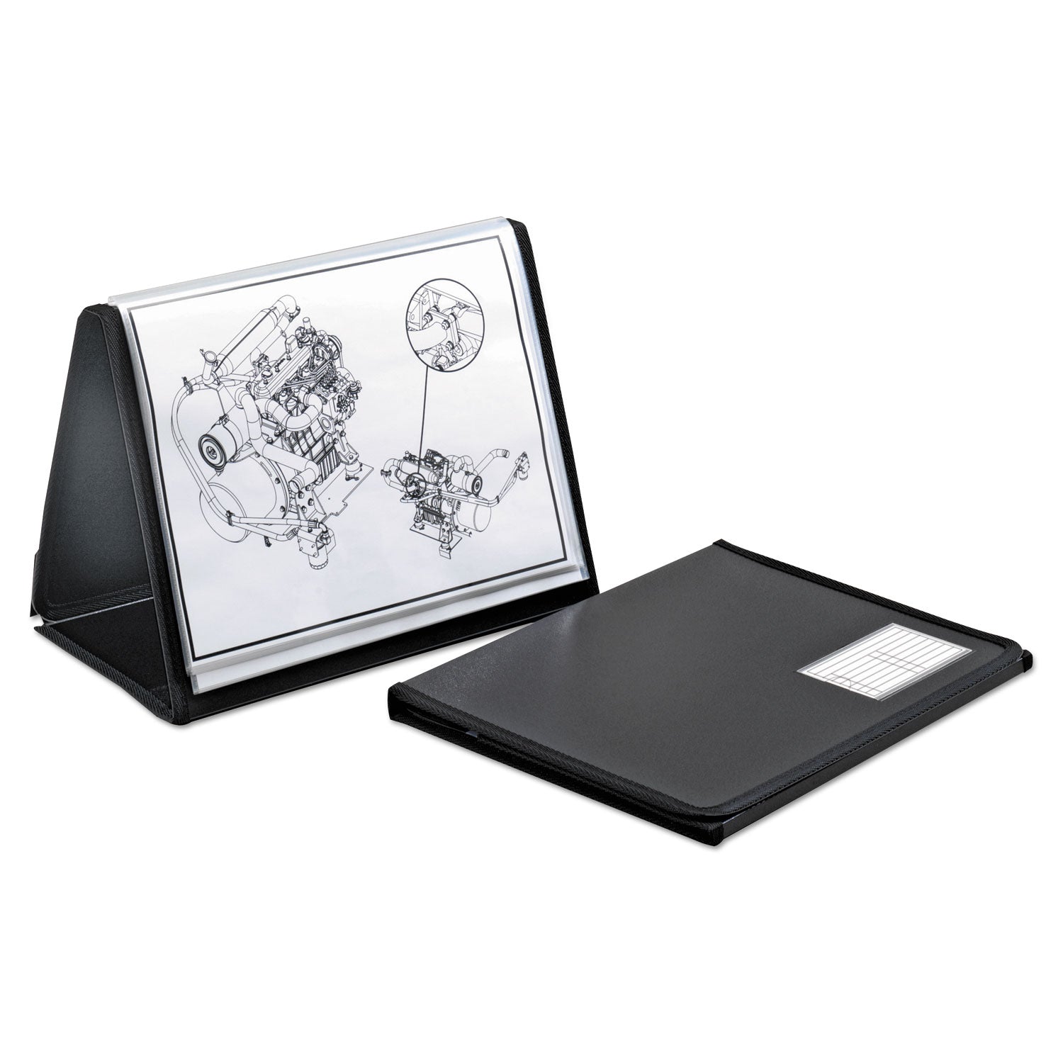 Letter - 8 1/2" x 11" Sheet Size - 40 Sheet Capacity - Pocket(s): 20, Front, Internal - Poly - Black - 13.44 oz - Lightweight, Hook & Loop Closure, Acid-free - 1 Each