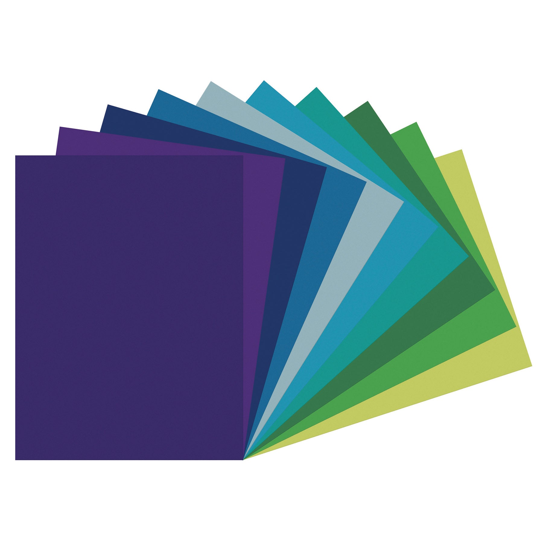 Construction Paper, Heavyweight, Cool Assorted, 9" x 12", 150 Sheets