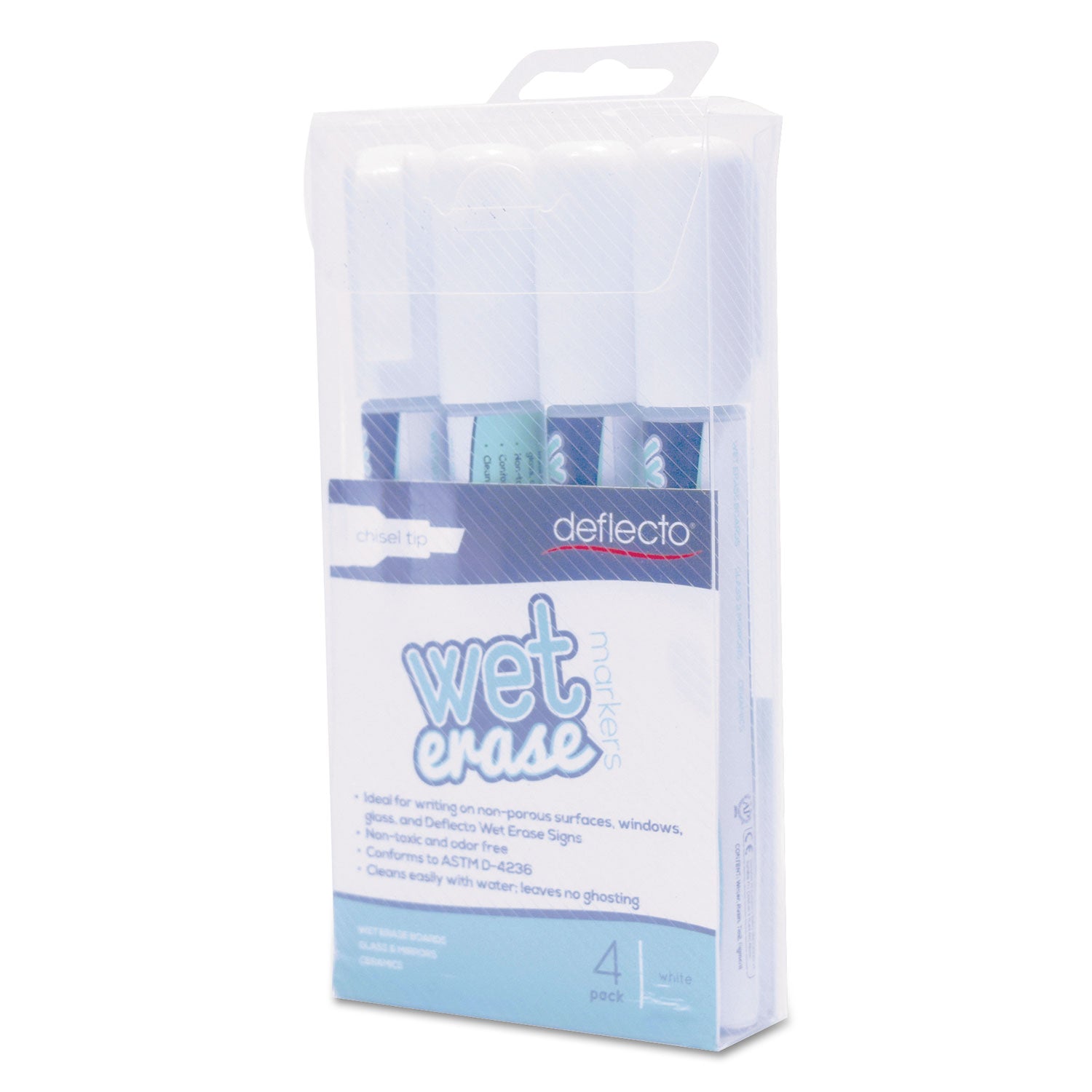 Fine Chisel, Bold Marker Point - White Ink - 4 / Pack
