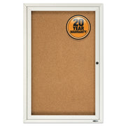Quartet Enclosed Bulletin Board for Indoor Use - 36" Board Height x 24" Board Width - Brown Natural Cork Surface - Hinged, Self-healing, Shatter Proof, Lock, Durable - Silver Aluminum Frame - 1 Each