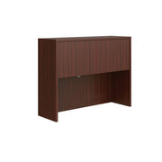 OfficeSource Laminate Lateral Files Hutch with Laminate Doors - 48"W X 36"H - Mahogany