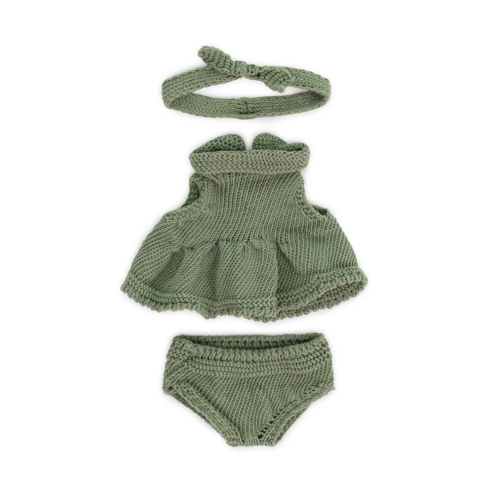 Knitted Doll Outfit 8¼” - Dress&headband