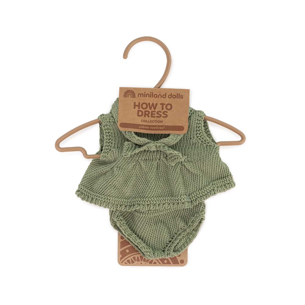 Knitted Doll Outfit 8¼” - Dress&headband