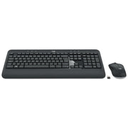 USB Wireless RF Keyboard - Black - USB Wireless RF Mouse - Optical - 1000 dpi - Scroll Wheel - QWERTY - Black - Media Player, Calculator, On/Off Switch, Battery Hot Key(s) - Symmetrical - AA - Compatible with Desktop Computer for PC - 1 Each