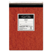 Gold Fibre Retro Wirebound Writing Pads, Wide/Legal and Quadrille Rule, Red Cover, 70 White 8.5 x 11.75 Sheets