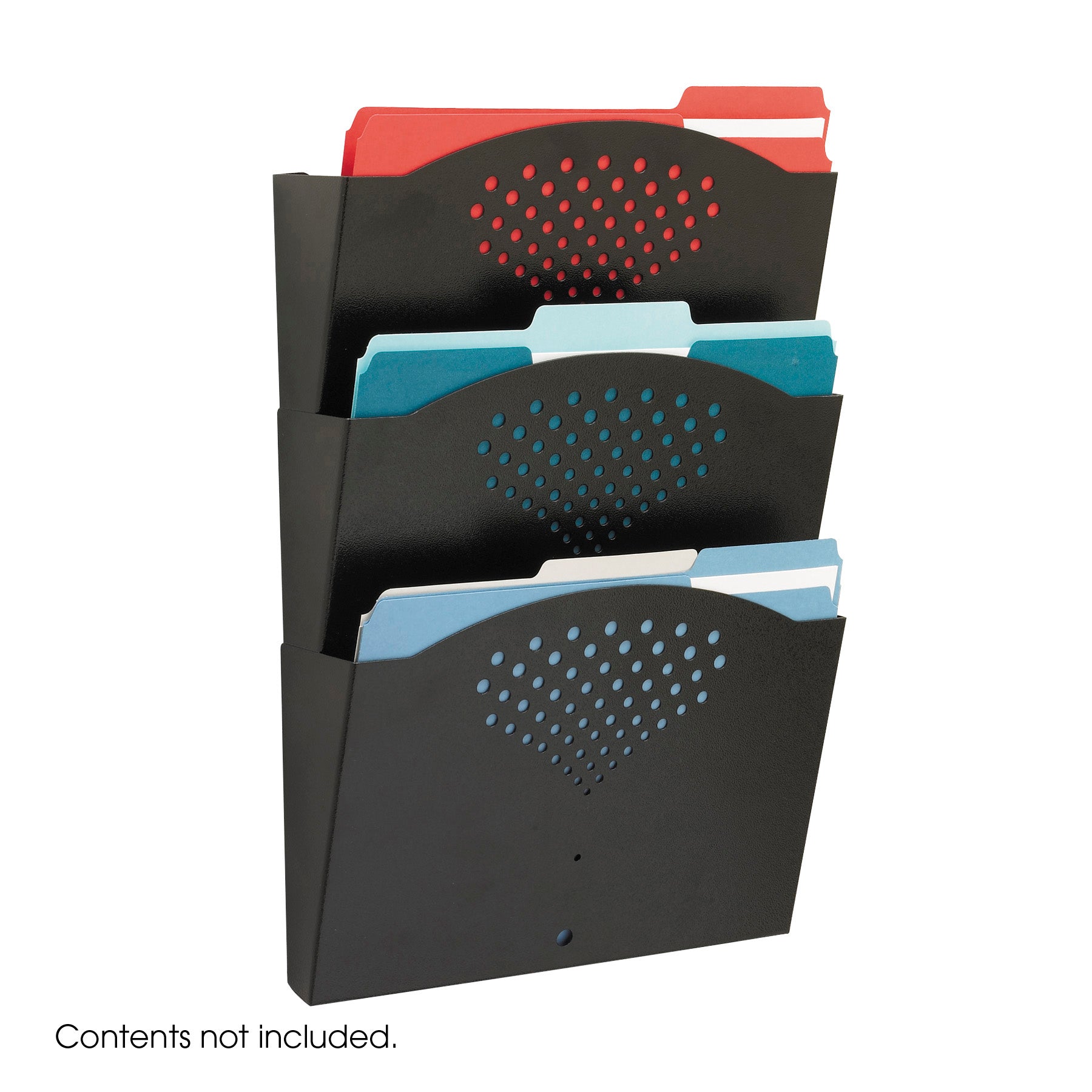 File Holder Wall Trpl Ltr Stl