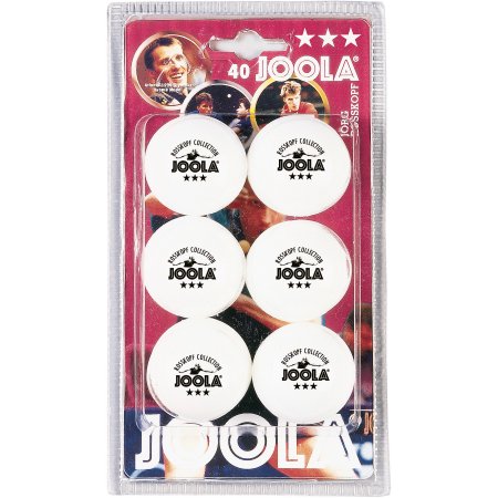 JOOLA Rossi 3-Star 40mm Indoor Table Tennis Balls – 6 Pack, White