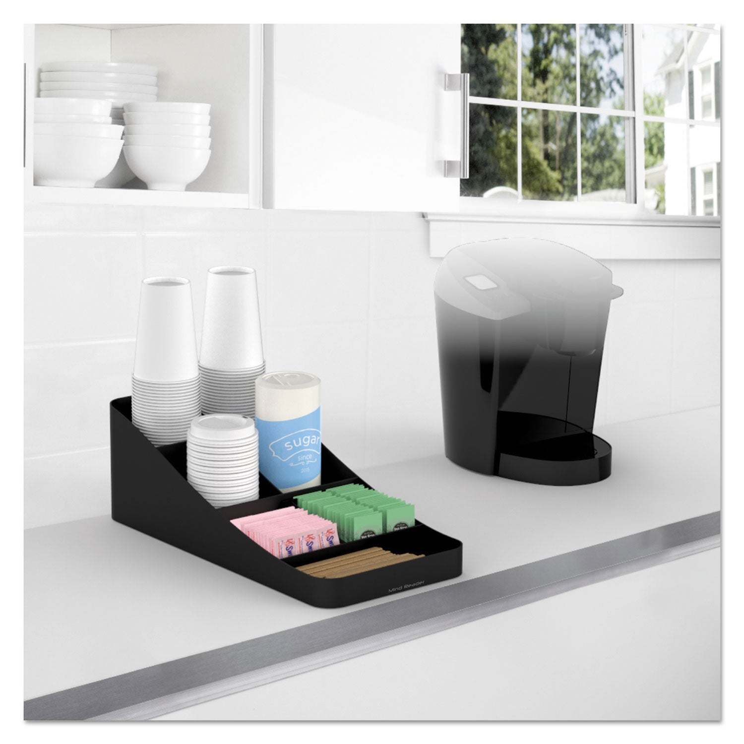 7 Compartment(s) - 5.25" Height x 7.75" Width x 16" Depth - Black - Plastic - 1 Each