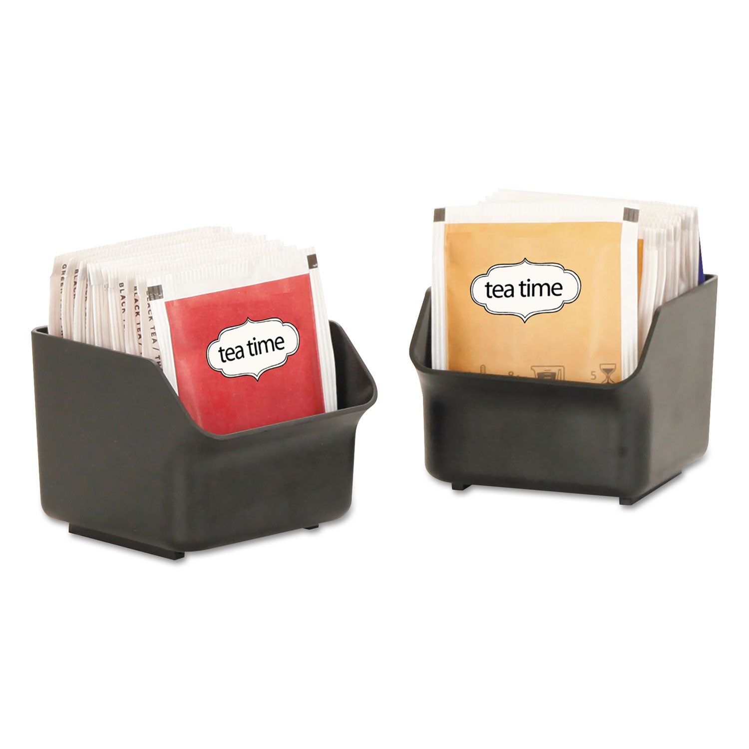 135 x Tea Bag - 9 Drawer(s) - Black - Plastic, Rubber - 1 Each