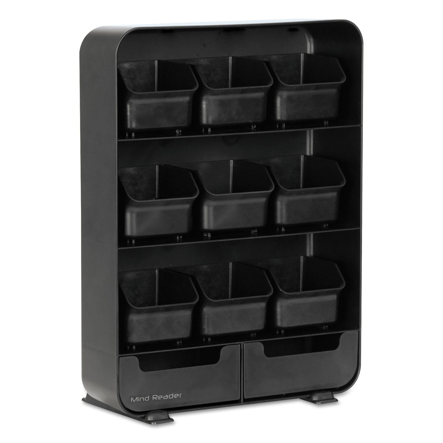 135 x Tea Bag - 9 Drawer(s) - Black - Plastic, Rubber - 1 Each