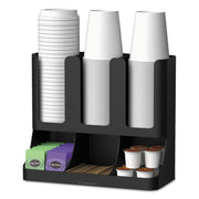 6 Compartment(s) - 15" Height x 11.50" Width x 6.50" Length - Black - Plastic - 1 Each