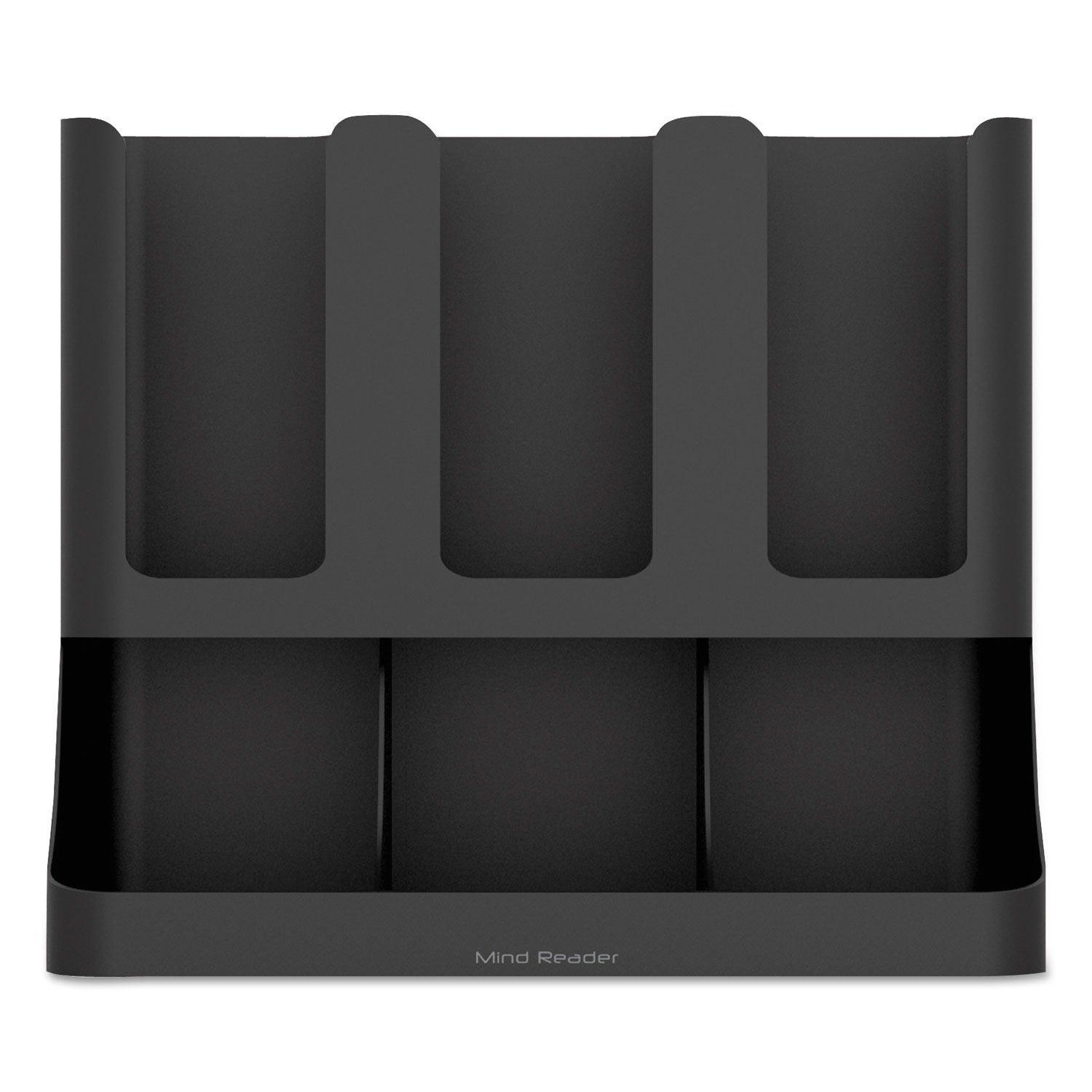 6 Compartment(s) - 15" Height x 11.50" Width x 6.50" Length - Black - Plastic - 1 Each