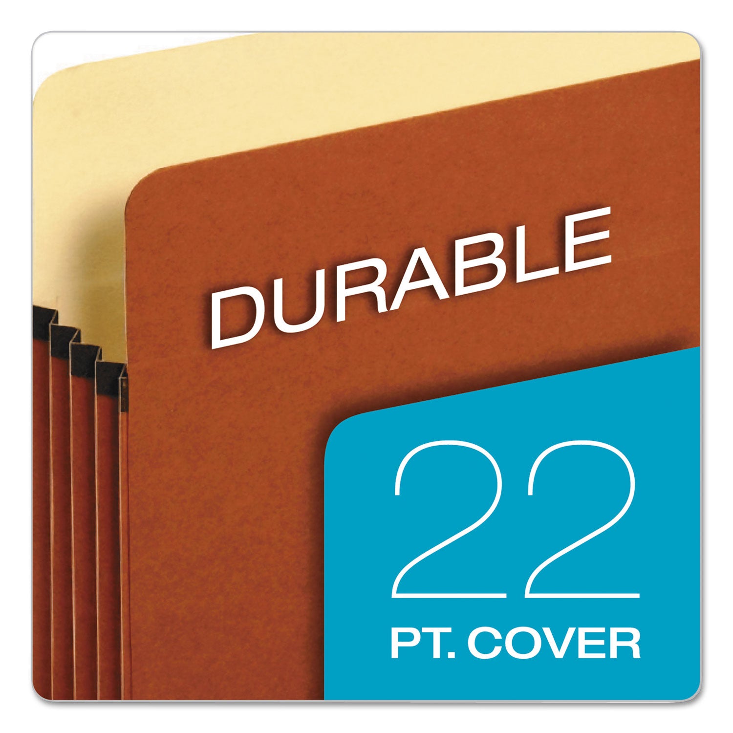 Pendaflex Letter Recycled Expanding File - 8 1/2" x 11" - 1 3/4" Expansion - Manila, Tyvek, Red Fiber - Tyvek Gusset - 30% Recycled - 25 / Box