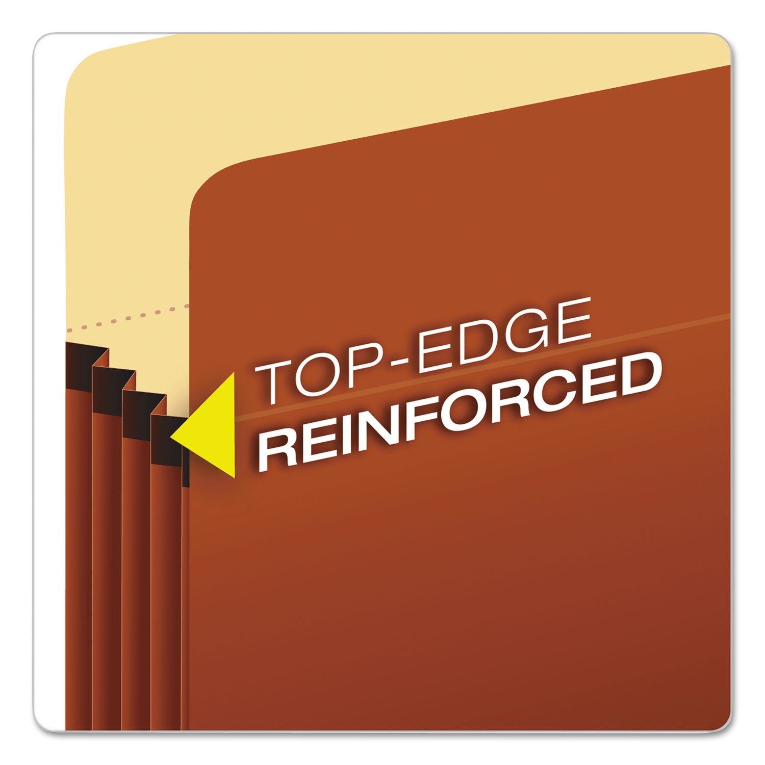 Pendaflex Letter Recycled Expanding File - 8 1/2" x 11" - 1 3/4" Expansion - Manila, Tyvek, Red Fiber - Tyvek Gusset - 30% Recycled - 25 / Box
