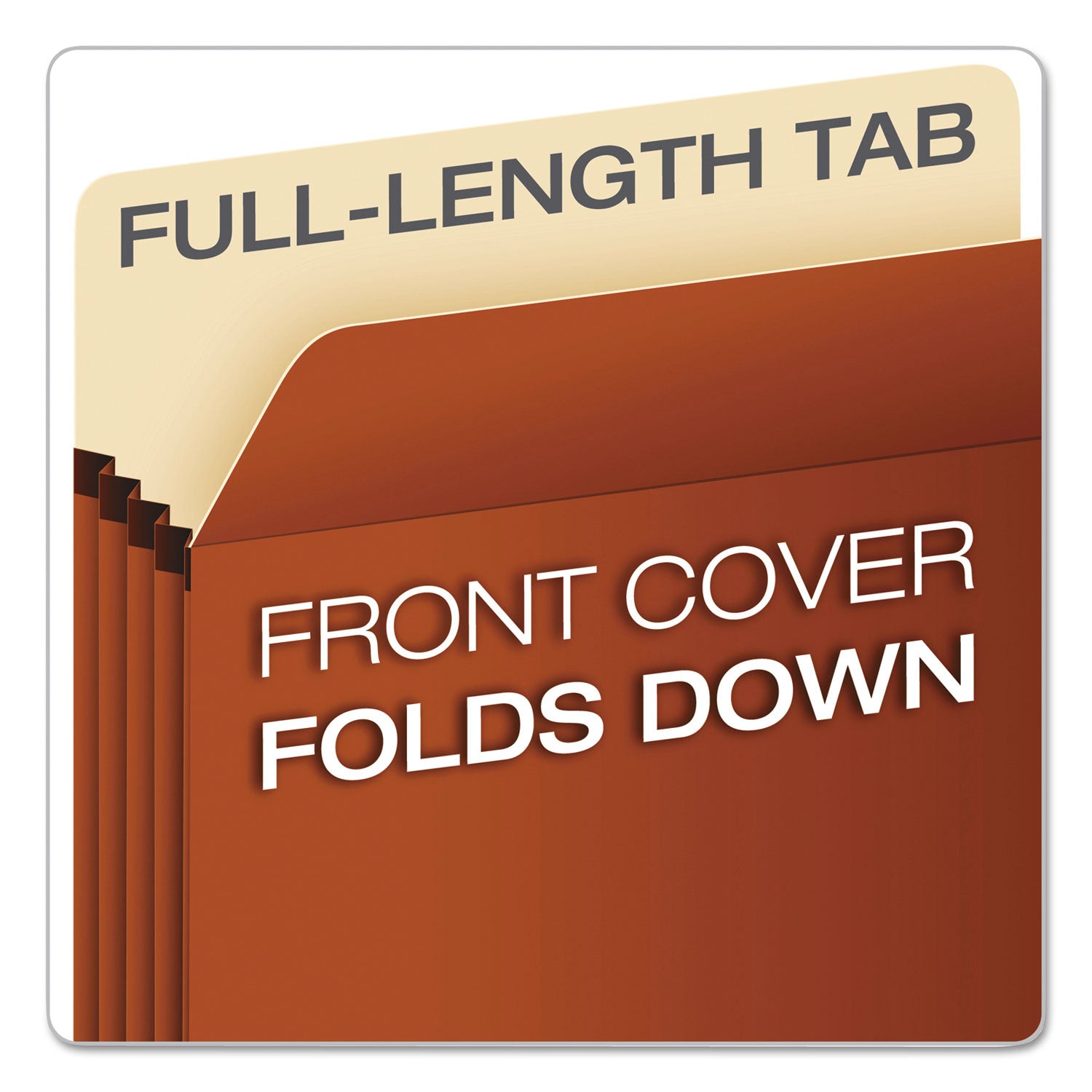 Pendaflex Letter Recycled Expanding File - 8 1/2" x 11" - 5 1/4" Expansion - Manila, Tyvek, Red Fiber - Tyvek Gusset, Reinforced Gusset - 30% Recycled - 10 / Box