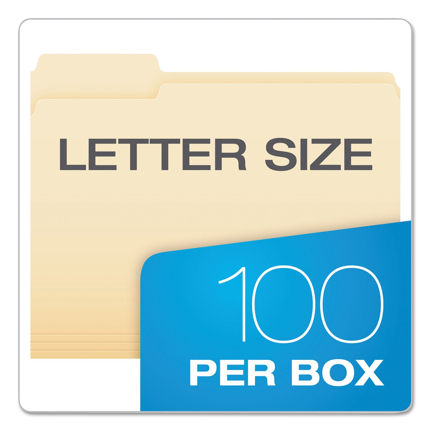 Pendaflex 1/3 Tab Cut Letter Recycled Top Tab File Folder - 8 1/2" x 11" - Top Tab Location - Assorted Tab Position - 11 pt. - Manila - Acid-free - 10% Recycled - 100 / Box