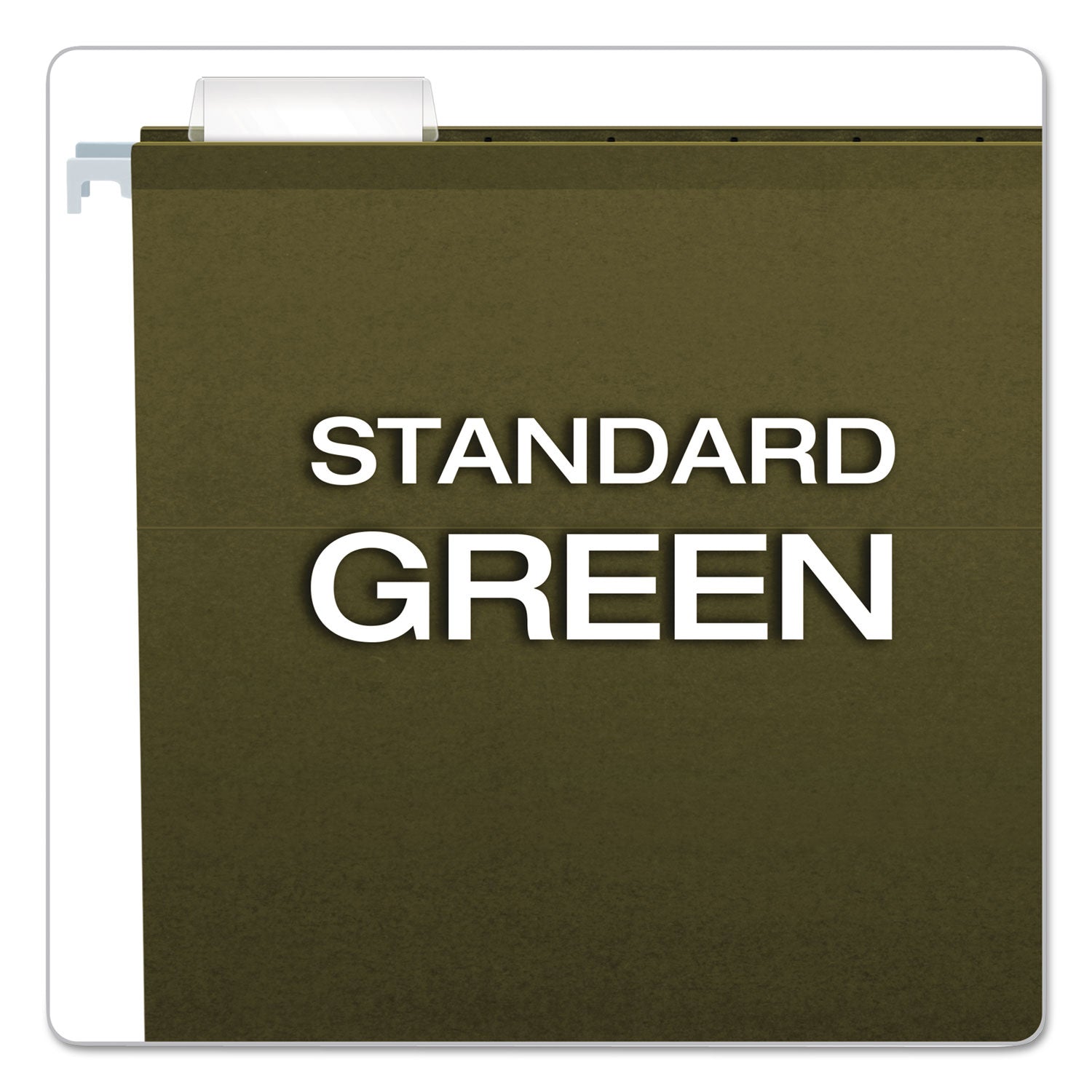 Pendaflex 1/5 Tab Cut Letter Recycled Hanging Folder - 8 1/2" x 11" - Internal Pocket(s) - Standard Green - Reinforced - 10% Recycled - 25 / Box