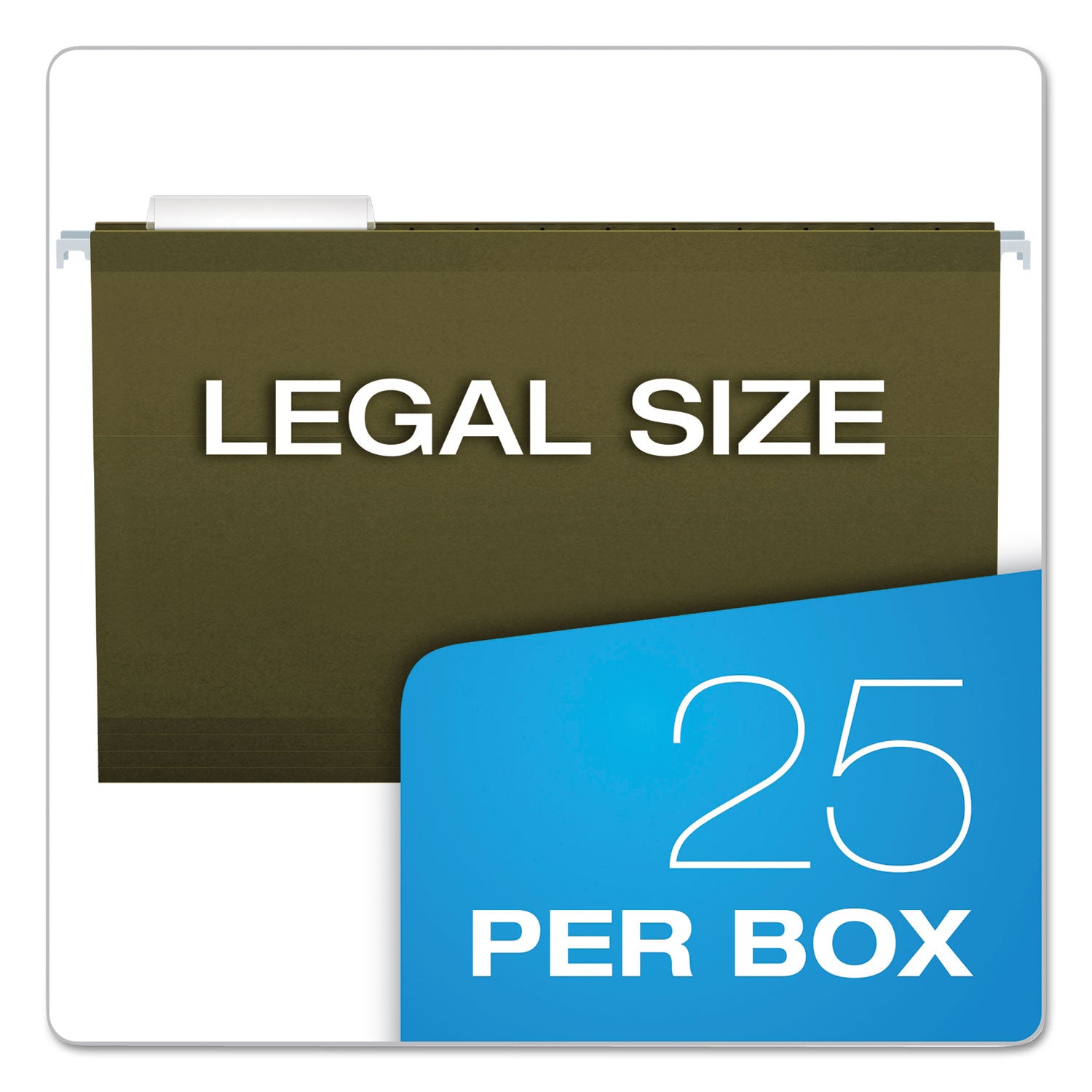 8 1/2" x 14" - Internal Pocket(s) - Standard Green - Reinforced - 10% Recycled - 25 / Box