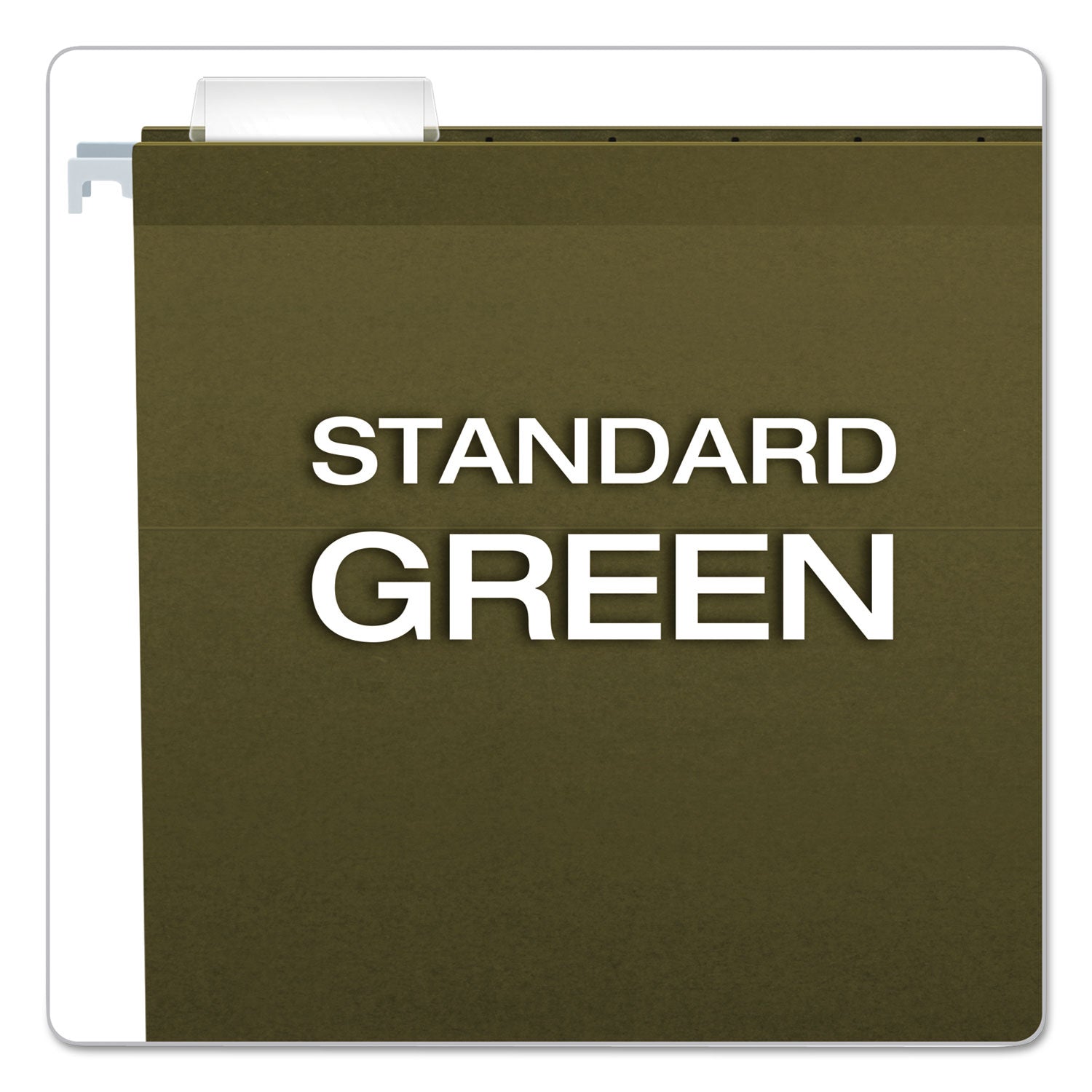 Pendaflex 1/5 Tab Cut Legal Recycled Hanging Folder - 8 1/2" x 14" - Standard Green - Reinforced - 10% Recycled - 25 / Box