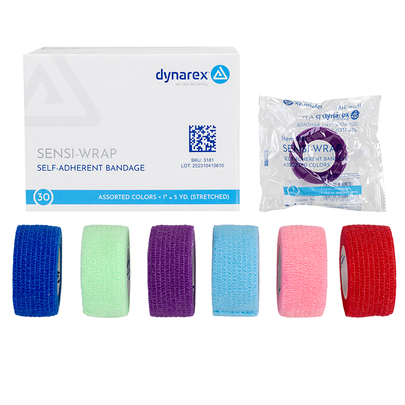 Sensi Wrap, Self-Adherent, 1" x 5 yd Assorted (5/color) - 30 pcs per Case