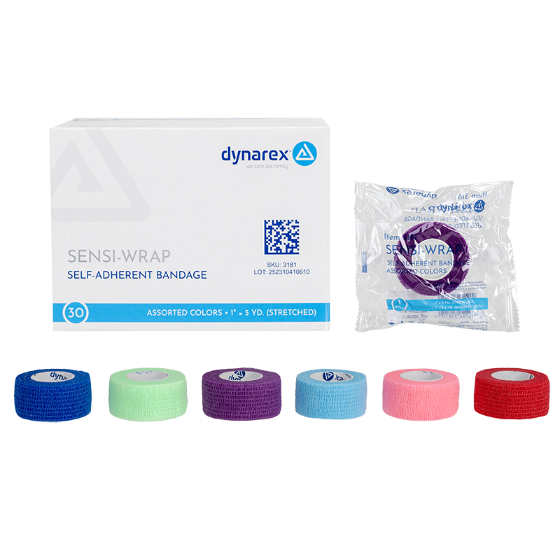 Sensi Wrap, Self-Adherent, 1" x 5 yd Assorted (5/color) - 30 pcs per Case
