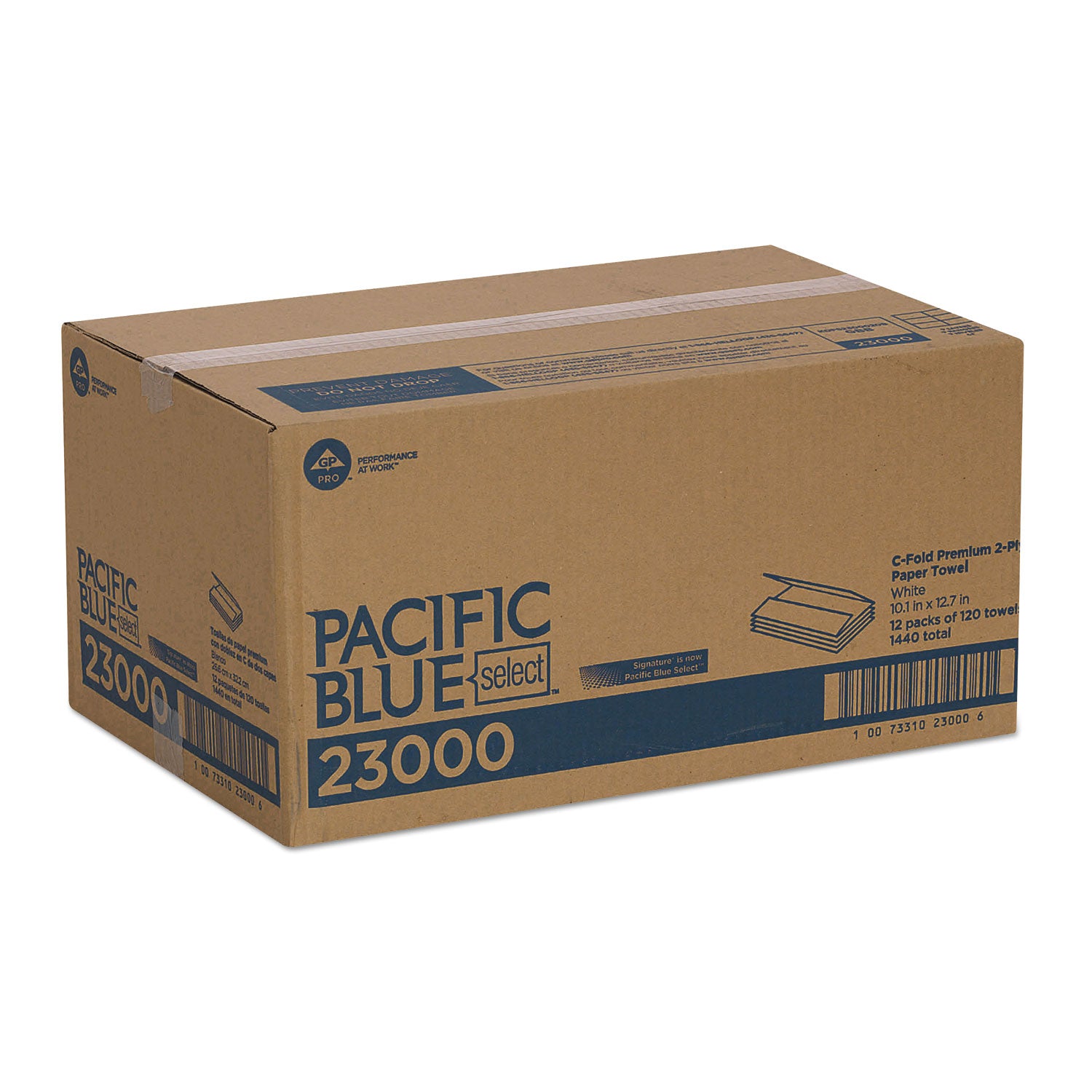 2 Ply - 10.25" Width x 13.25" Length - White - 120/Pack - 12 / Carton