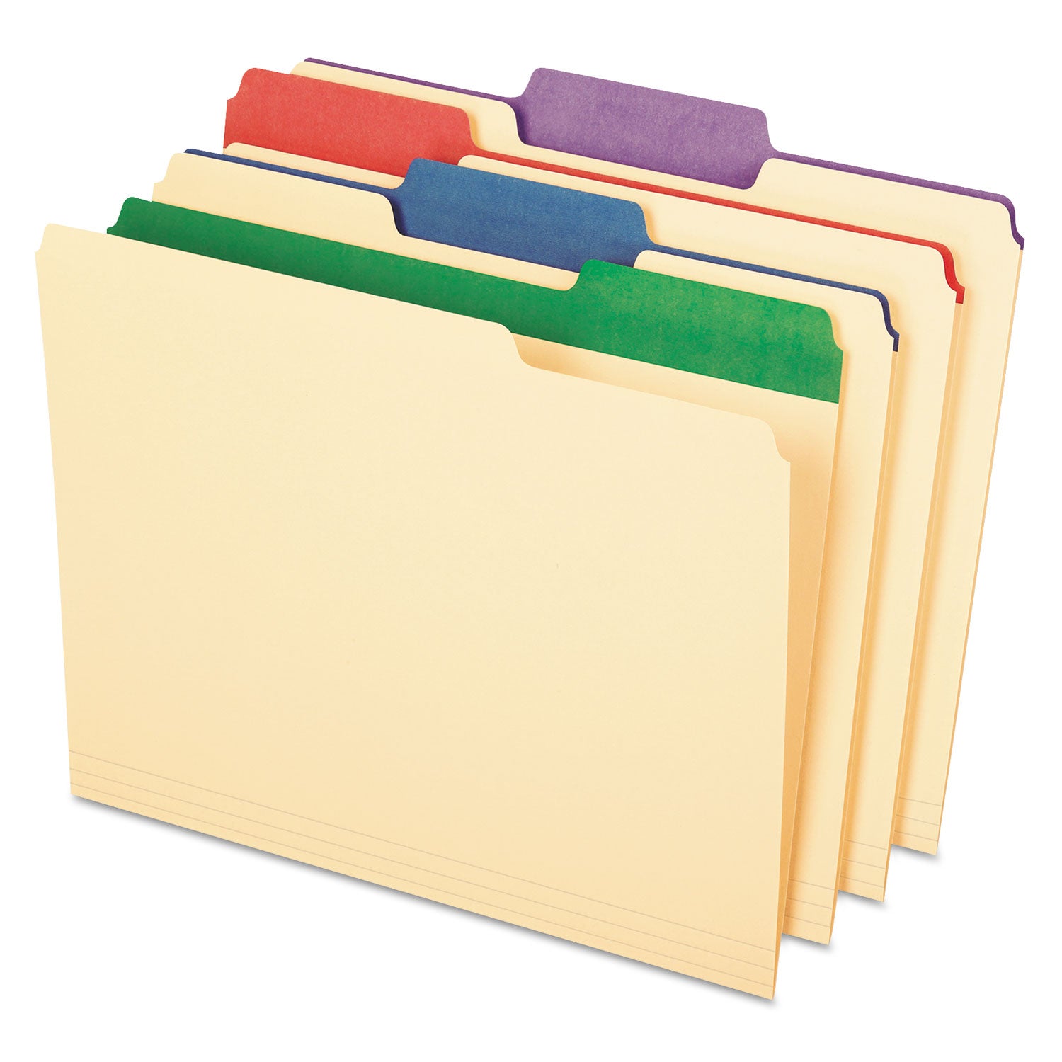 Pendaflex 1/3 Tab Cut Letter Recycled Top Tab File Folder - 8 1/2" x 11" - 225 Sheets Capacity - 3/4" Expansion - 11 pt. - Assorted - Tab, Durable, Acid-free - 10% Recycled - 50 / Box