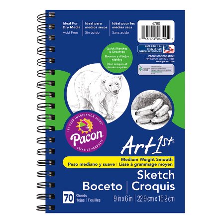 Art1st ® Sketch Diary, 9â X 6â , 70 Sheets, Wire Bound, Acid-Free