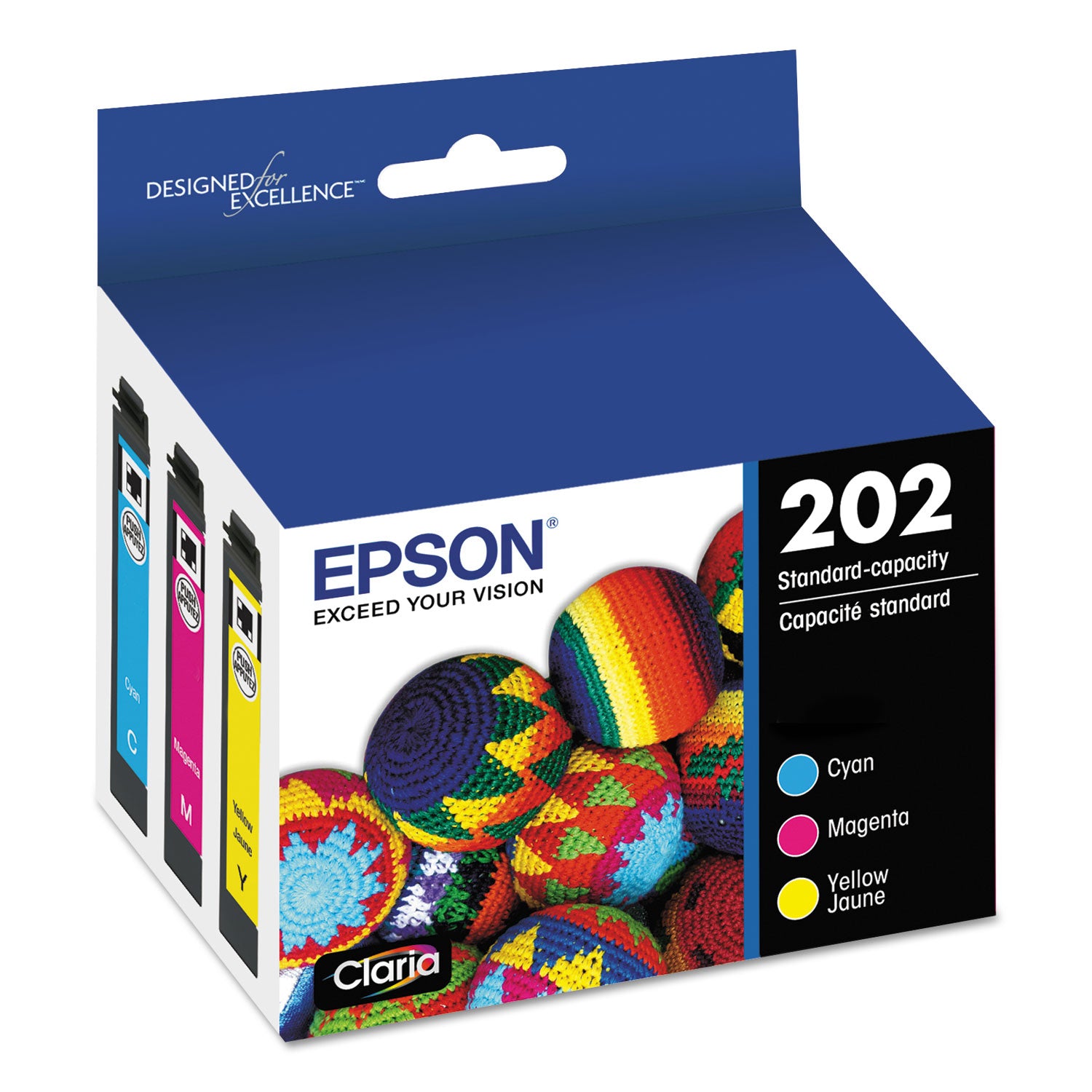 T202520-S (202) Claria Ink, 165 Page-Yield, Cyan/magenta/yellow