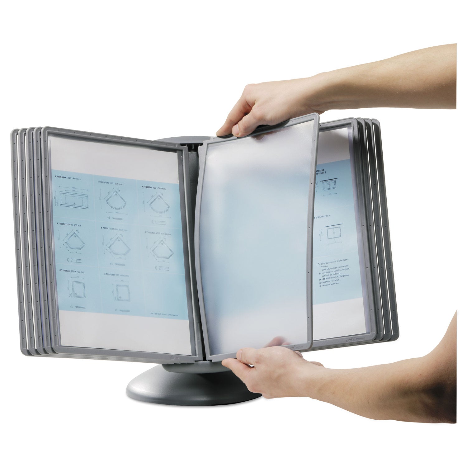 Desktop - 10 Panels - Support Letter 8.50" x 11" Media - Non Expandable - Graphite Smoke - Plastic - 1 Each