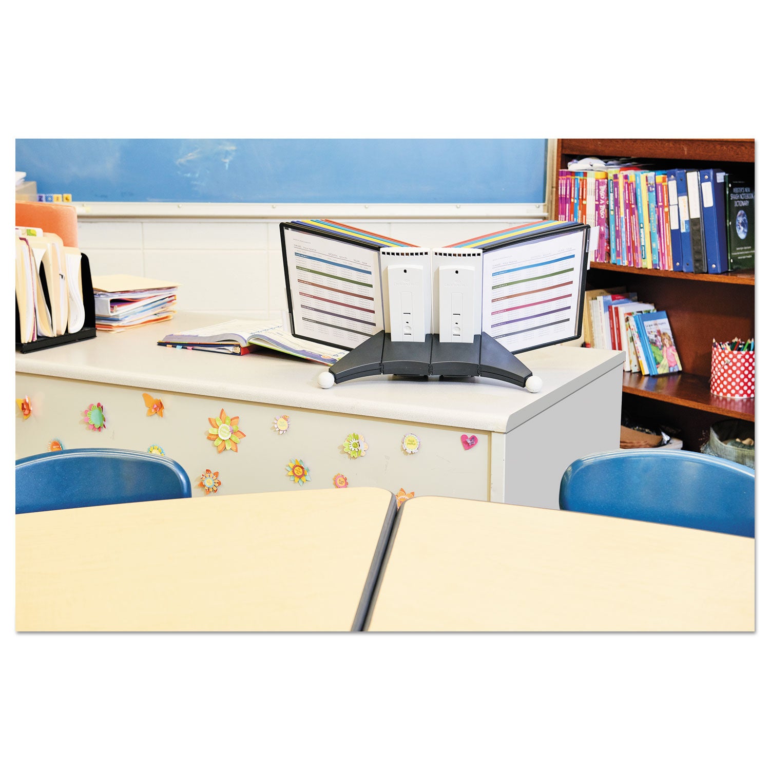 DURABLE Sherpa Desk Extension - 10 Panels - Support Letter 8.50" x 11" Media - 1 Each
