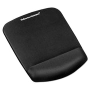 Fellowes PlushTouch Microban Mouse Pad Wrist Rest - 1" Height x 7.25" Width x 9.38" Depth - Black - Polyurethane, Foam - Wear Resistant, Tear Resistant, Skid Proof - 1 Each