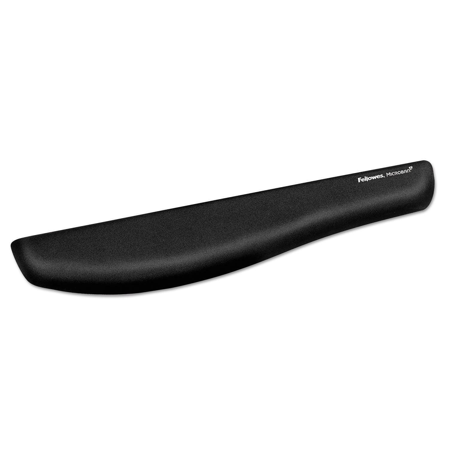 Fellowes PlushTouch Microban Keyboard Wrist Rest - 1" Height x 18.13" Width x 3.19" Depth - Black - Polyurethane - Wear Resistant, Tear Resistant, Skid Proof - 1 Each