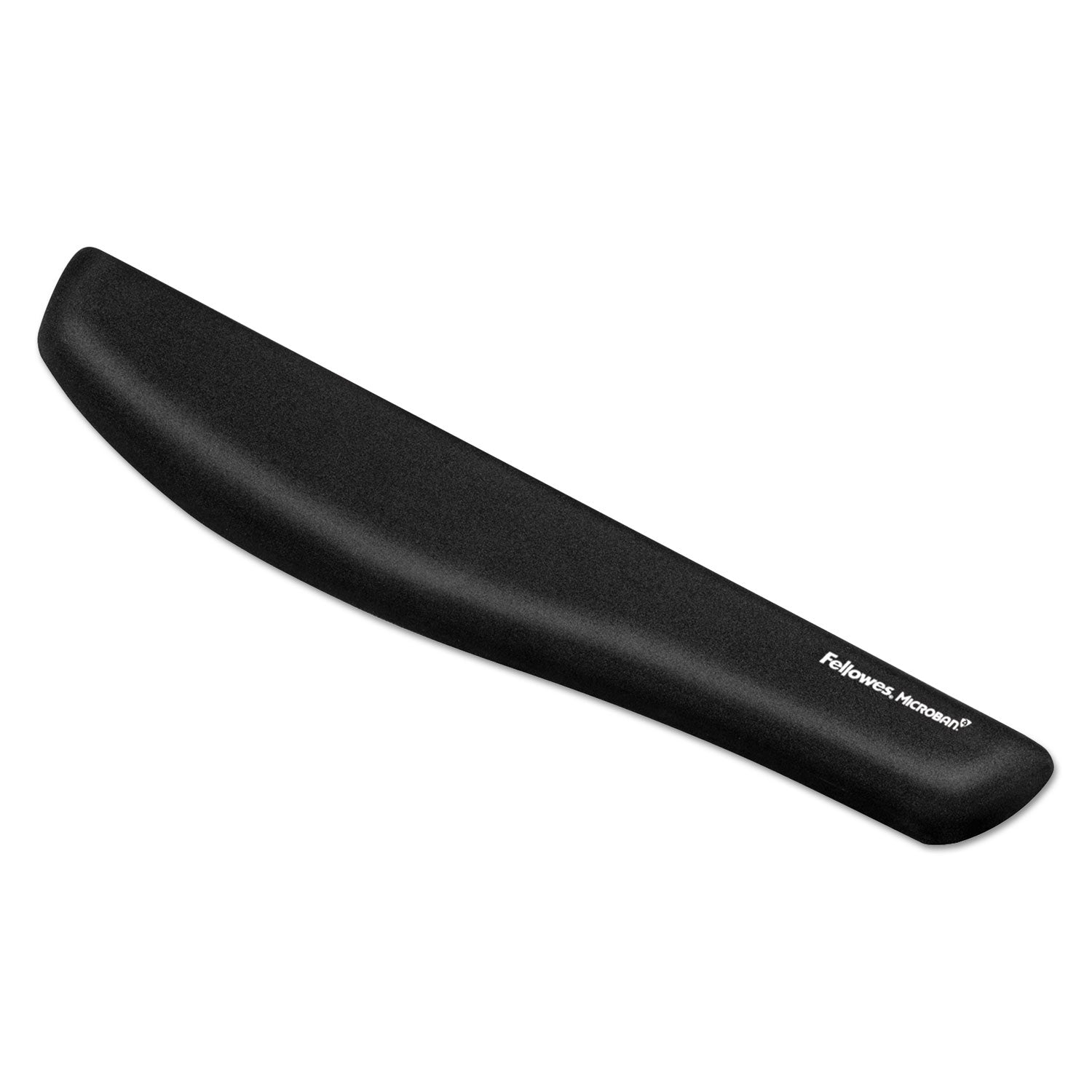 Fellowes PlushTouch Microban Keyboard Wrist Rest - 1" Height x 18.13" Width x 3.19" Depth - Black - Polyurethane - Wear Resistant, Tear Resistant, Skid Proof - 1 Each
