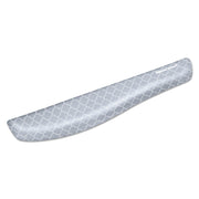 Fellowes PlushTouch Microban Keyboard Wrist Rest, Lattice Design, Gray/White, Foam, 1" x 18.13" x 3.19", Wear & Tear Resistant, Skid Proof, 1 Each
