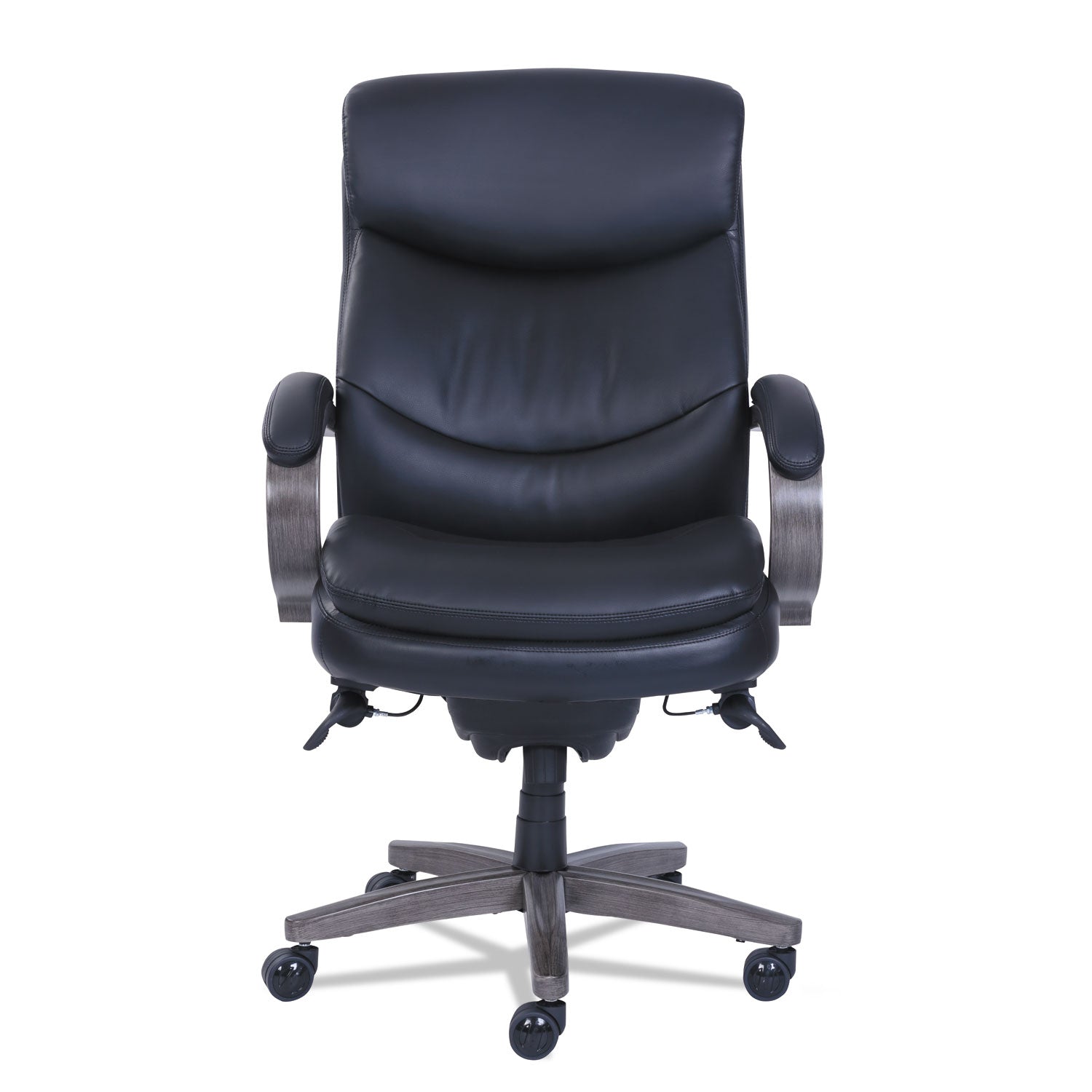 La-Z-Boy ComfortCore Chair - Black Seat Color - Memory Foam Seat Material - Black Back Color - High Back - Black - Bonded Leather - Armrest - 1 Each