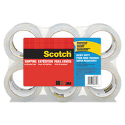 Scotch Heavy-Duty Shipping/Packaging Tape, 1.88" x 54.60 yd, 3.1 mil Thickness, 3" Core, Clear, 6 Pack