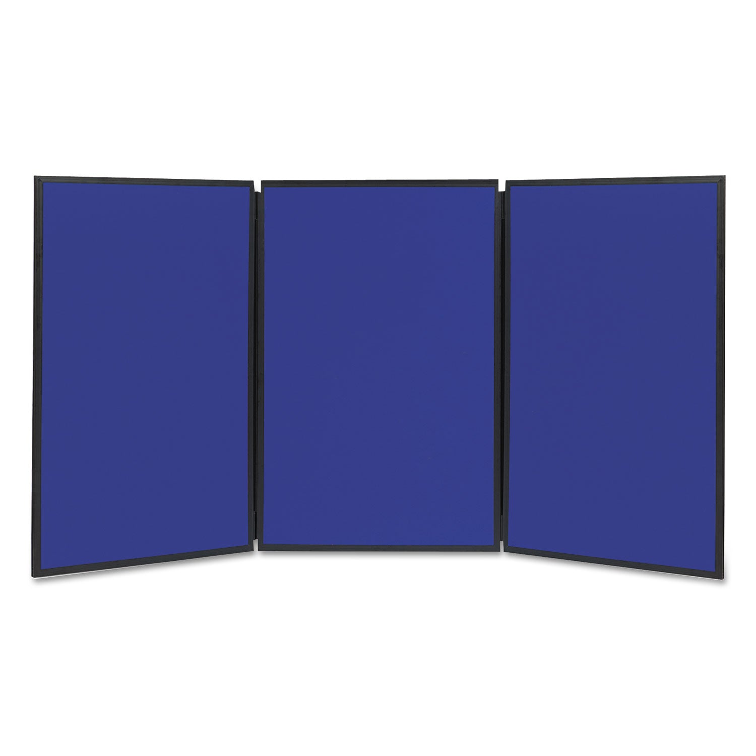36" Board Height x 72" Board Width - Gray Fabric, Blue Surface - Dual Sided, Lightweight, Resilient, Durable, Tackable - 3 - 1 Each