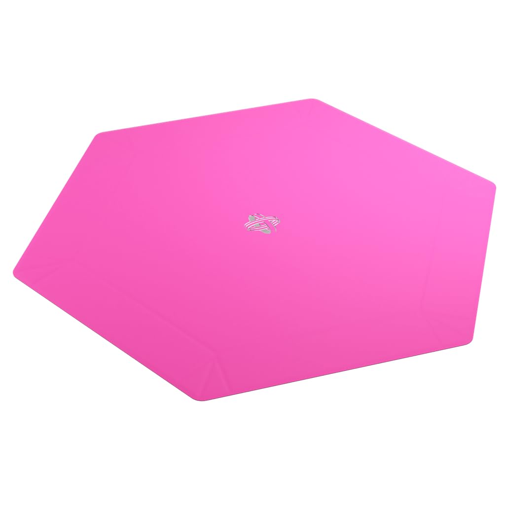 Magnetic Dice Tray - Take Control of Your Roll! Compact and Versatile Dice Tray for Tabletop Games and Board Games, Hexagonal Shape, Black/Pink Color, Made by Gamegenic