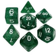 Koplow Games Glitter Poly Set: Green with White (7)
