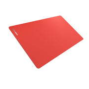 Gamegenic Prime Playmat – Red Color, 61 x 35 cm Soft Cushioned Natural Rubber Playmat with Anti-Slip Back & Silver Foil Logo, Premium Surface for Card Games, Dice, and Desk Protection